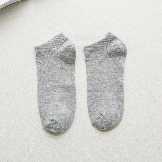 Men's Boat Socks Polyester Cotton Breathable Invisible Boat Socks Men's Solid Color