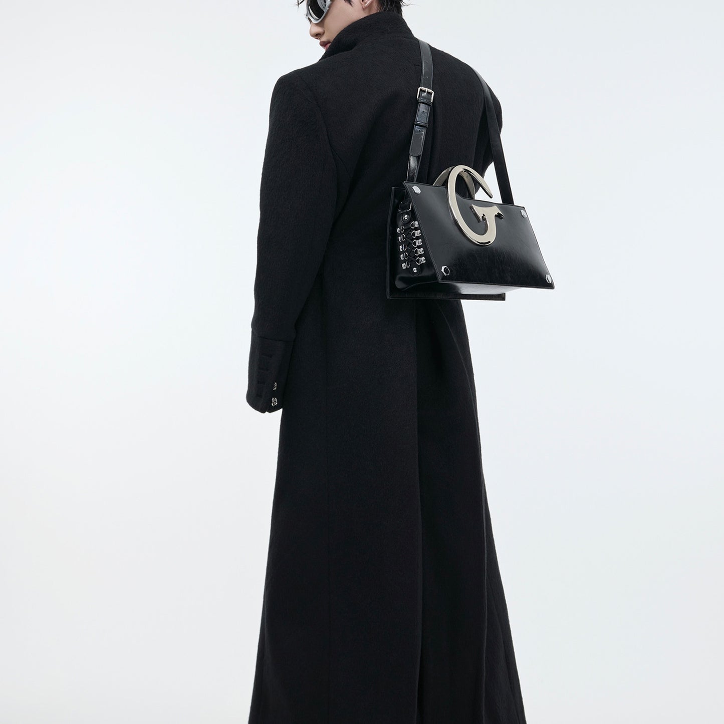 Stand Collar Profile Woolen Coat Heavy Long Below The Knee Woolen Coat