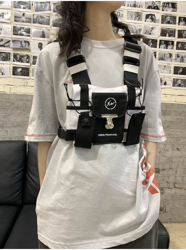 Men's Street Hip-hop Vest Small Backpack