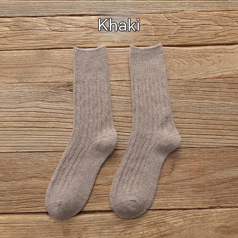Autumn And Winter Thickened Keep Warm Pure Color Retro Stockings