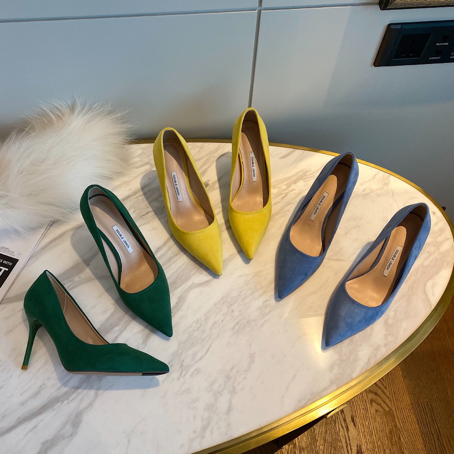 Simple Temperament OL Commuter Shallow Stiletto Heel Shoes Women's Shoes