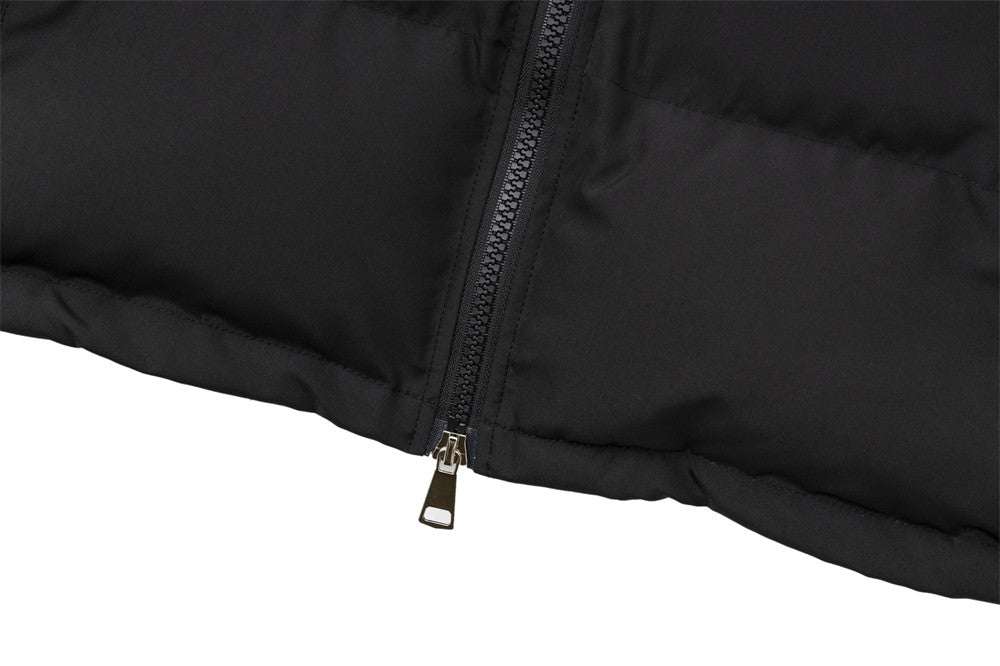 Dark Spider Print Stand Collar Bread Cotton Coat Jacket