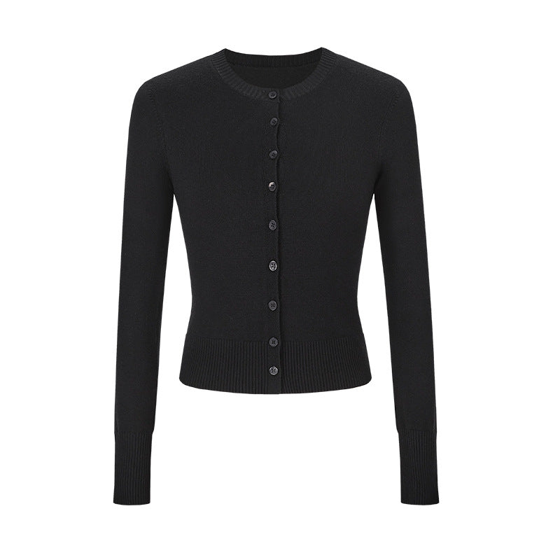 Women's Autumn Hot Girl Short Thin Coat Long-sleeved Sweater