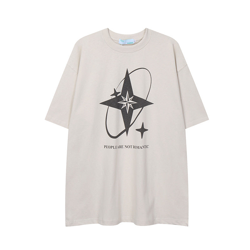Loose Round Neck Cotton T-shirt For Men