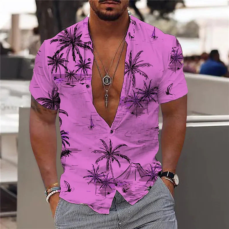 Men's Hawaiian Shirt Fashionable Casual Top