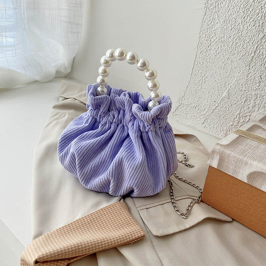 Crinkled Chain Cloud One Shoulder Crossbody Bag