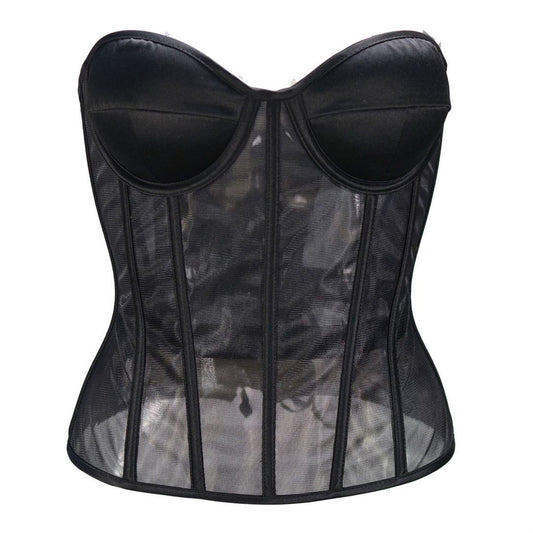 Mesh Wedding Dress Bottoming See-through Corset