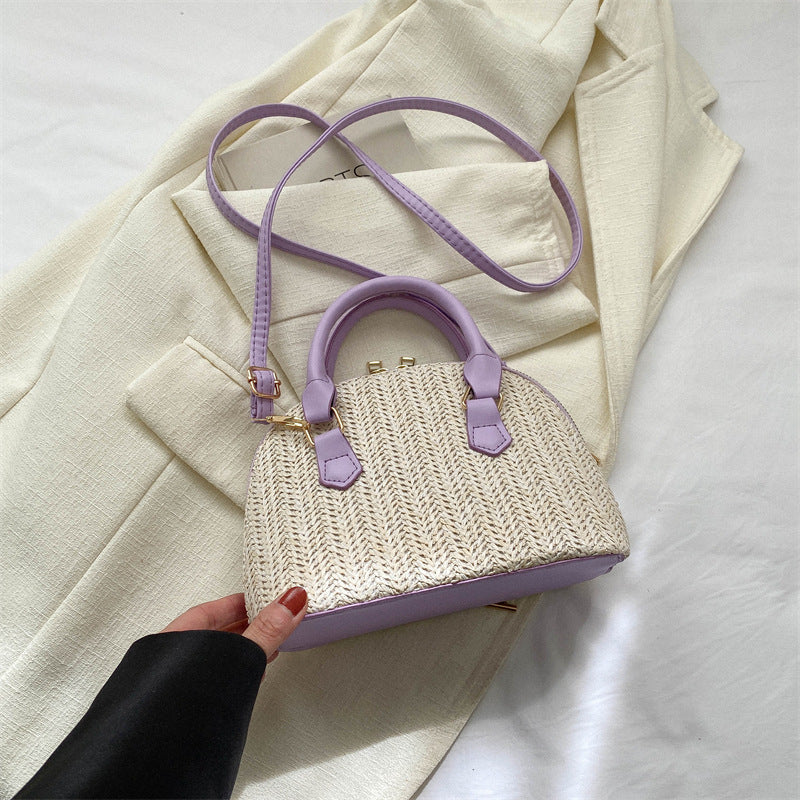 Women's Fashion Simple Casual Woven Handbag Shoulder Crossbody Bag