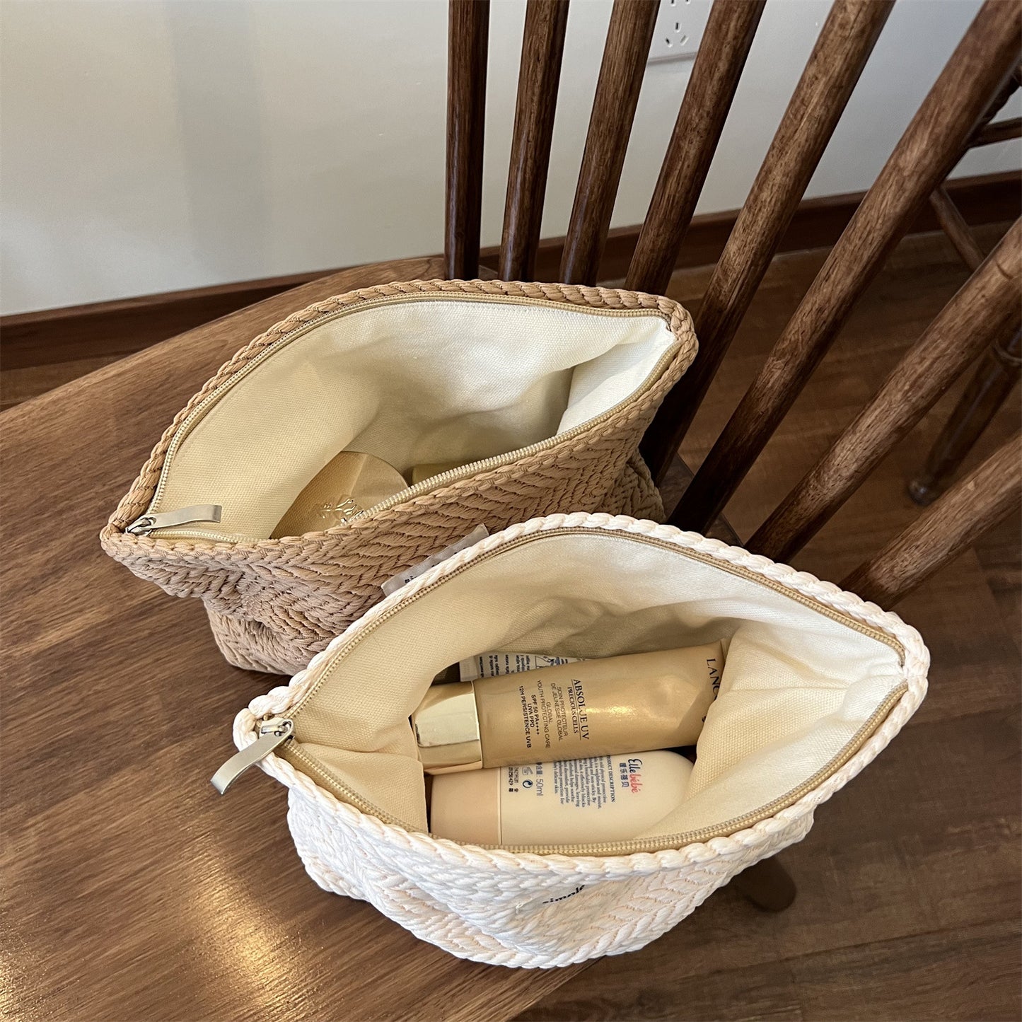 Ear Of Rice Woven Fabric Cosmetic Bag