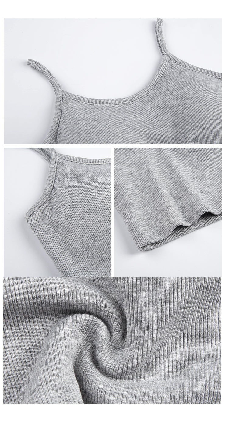 Summer All-match Slim Sling Sleeveless Outer Top