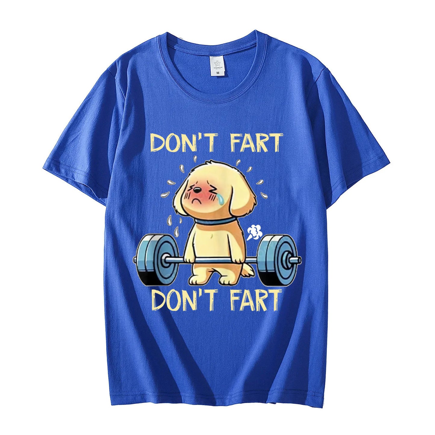 No Fart Funny Weightlifting Dog Pattern T-shirt Premium