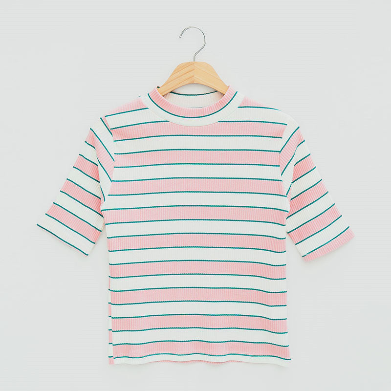 Short-sleeved Cotton Korean Version Slim Bottoming Shirt Half Sleeve Top Ins Tide
