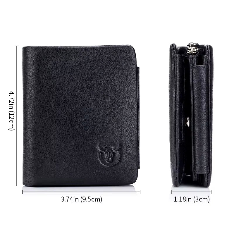 Brand Leather RFID Retro Wallet Men'S Small Zipper Wallet Card Bag Men'S Wallet Clutch