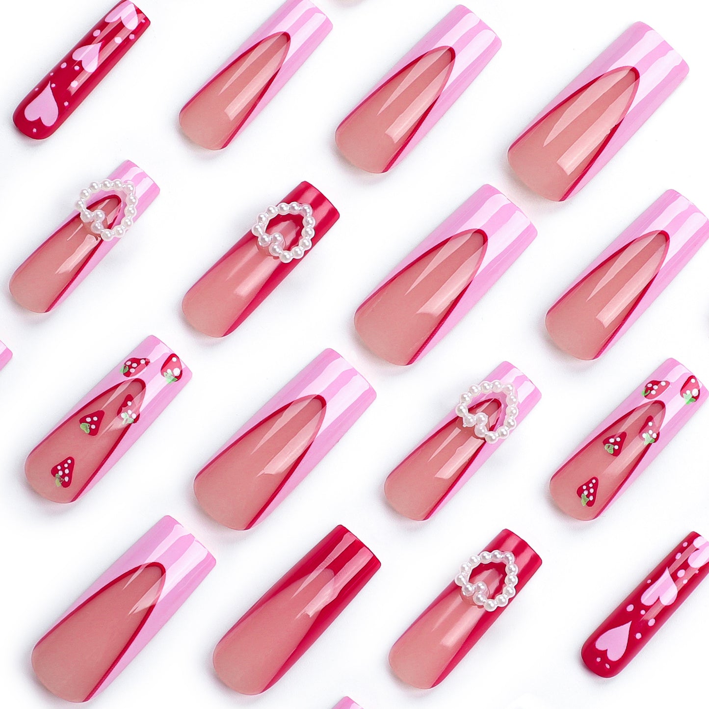 Valentine's Day Three-dimensional Love Pearl Wear Nail Sticker