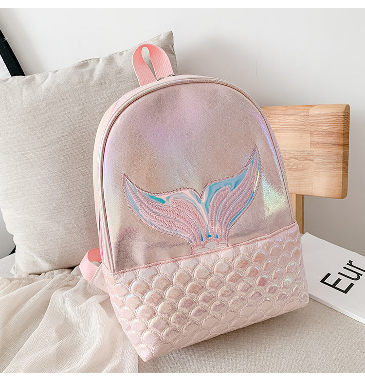 Children's Backpack Large Capacity Mermaid Laser Cute