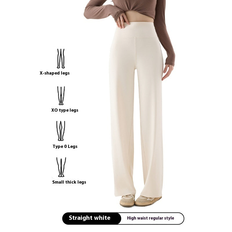 Shark Skin Narrow Version Straight-leg Pants Women