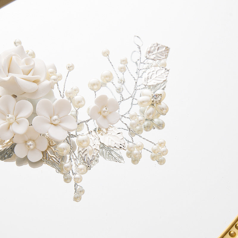 Ladies' Wedding Flower Vine Pearl Hair Band