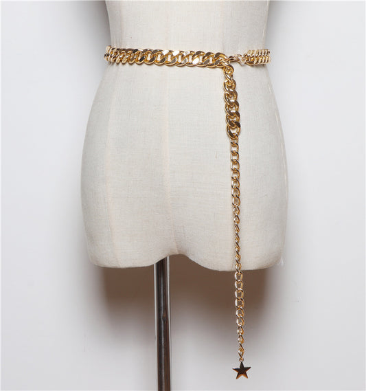 Skirt Shirt Fashion Simple And Versatile Waist Chain