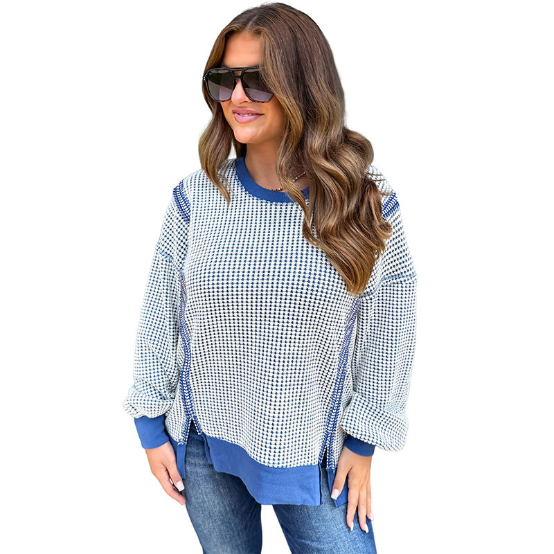 Loose Casual Round Neck Knitted Top