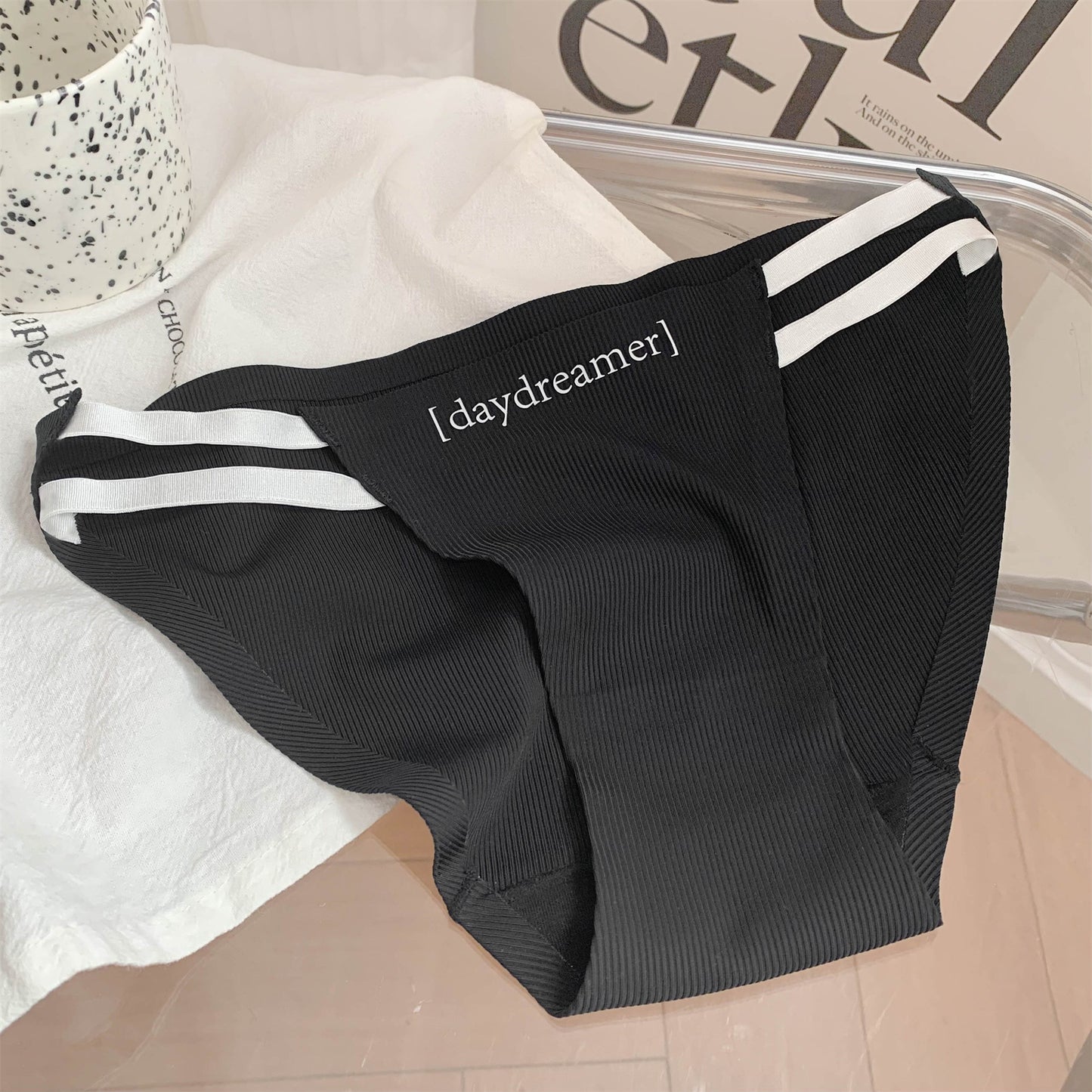 Couple Summer Ice Silk Underwear Japanese High Slit