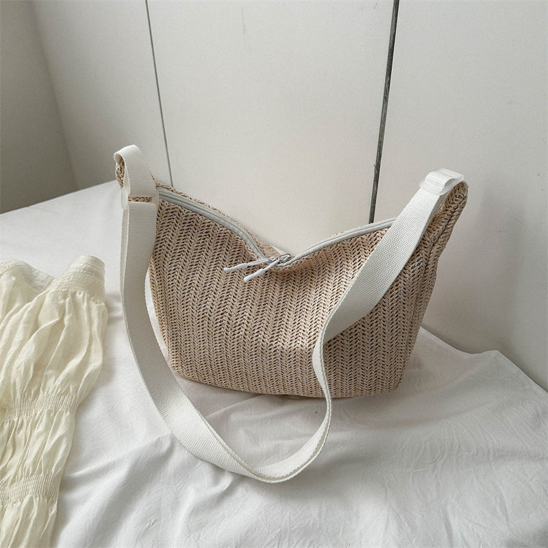 Women's Fashion Casual Straw Single Shoulder Crossbody Bag