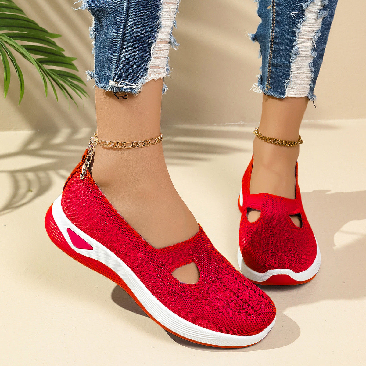Women's Shoes Soft Bottom Not Tired Feet Slip-on Mesh