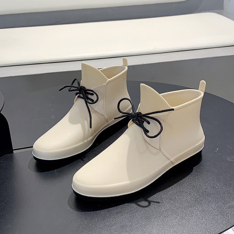 Women's Short Tube Grocery Shopping Waterproof Kitchen Rubber Shoes