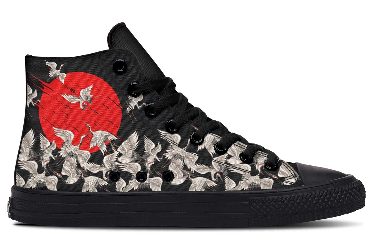 Men's And Women's Fashion Color Printing High-top Canvas Shoes