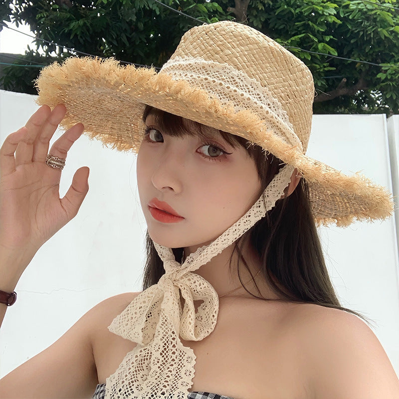Sun Protection Seaside Beach Lace Sun Hat