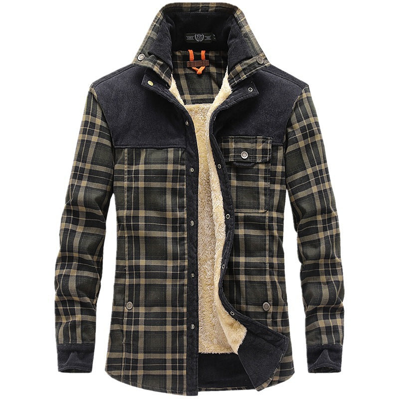 Business Casual Fashion Cotton Shirt Coat Male