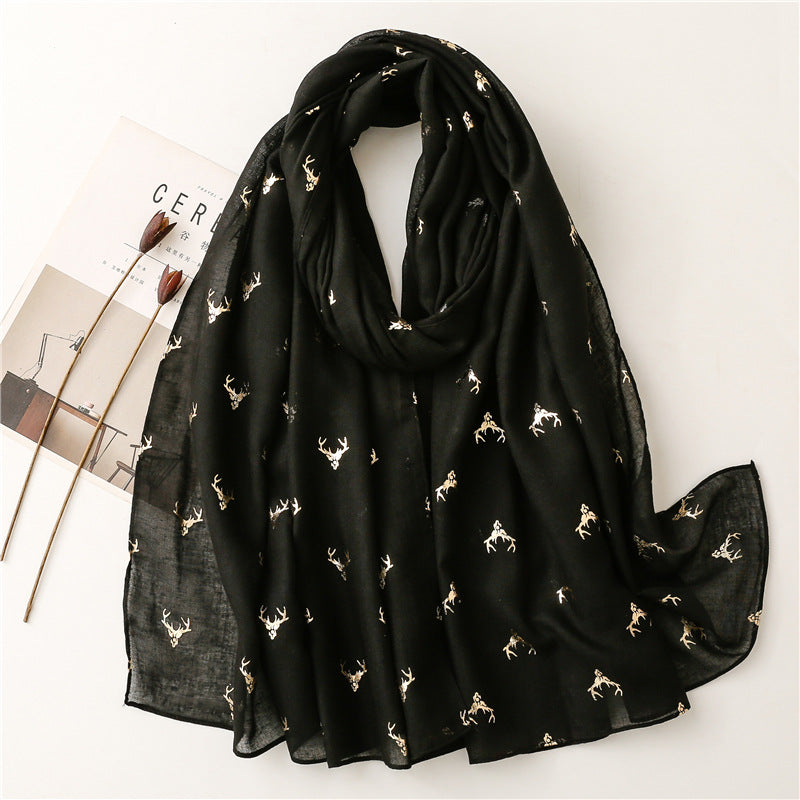 Fresh Warm Warm Wind Voile Cotton And Linen Feel Scarf