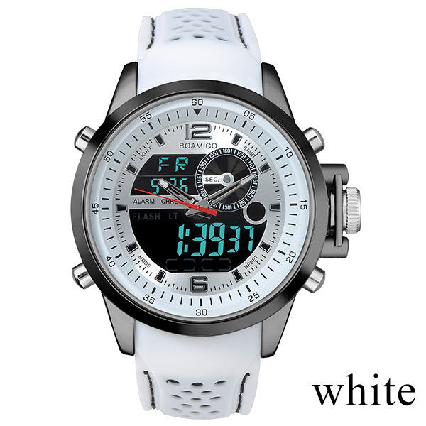 Men's Dual Display Electronic Quartz Watch