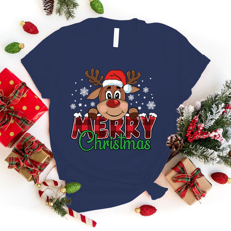 Sød Glædelig Jul trykt T-shirt