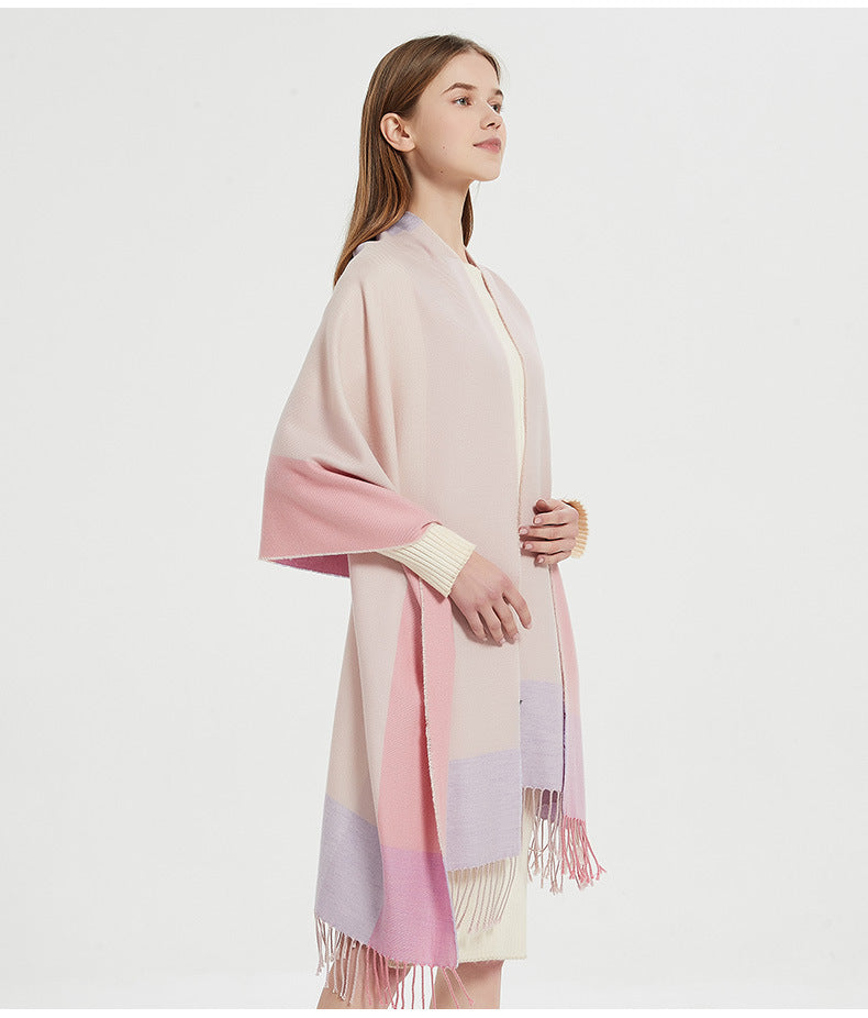Fashion Look Dual-use Cashmere Plaid Scarf