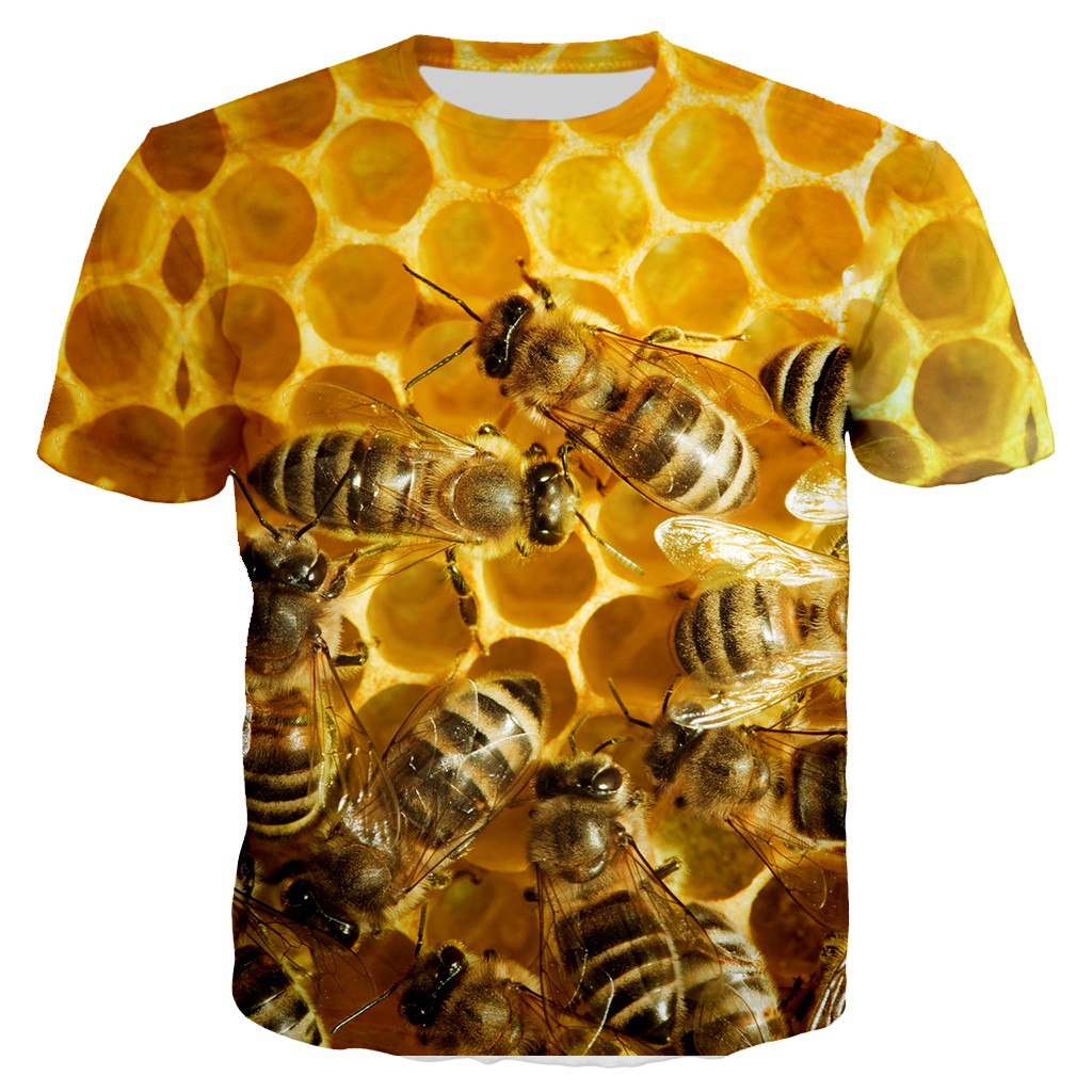 Kreative og sjove 3D T-shirts med korte ærmer