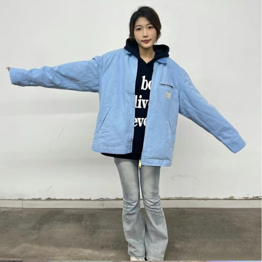 American Workwear Canvas Vintage Safari Jacket Autumn Coat