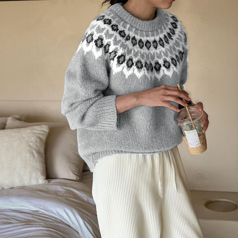 Ethnic Style Pullover Leisure All-matching Knitted Sweater