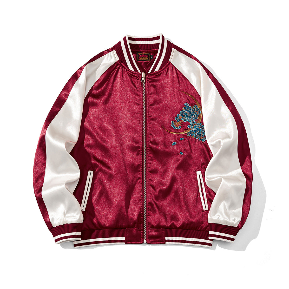 Mens Loose Fit Polyester Embroidered Chinese Style Jacket