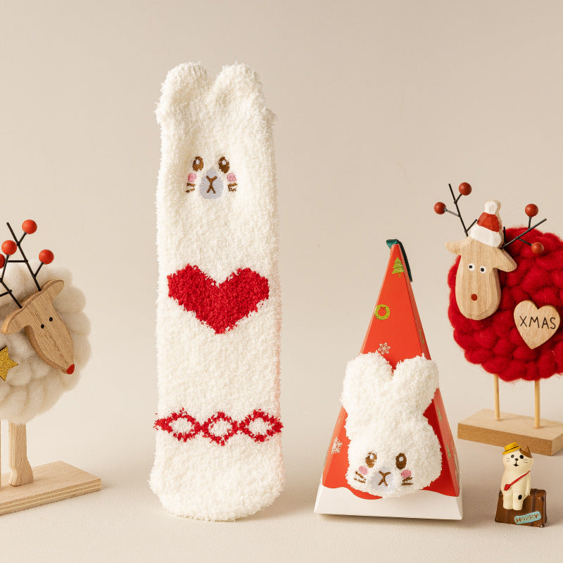 Three-dimensional Cartoon Soft Home Floor Socks In The Tube