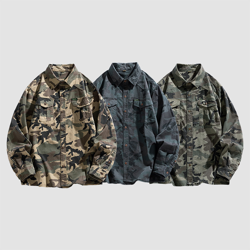 Men's Casual Loose Long-sleeved Shirt