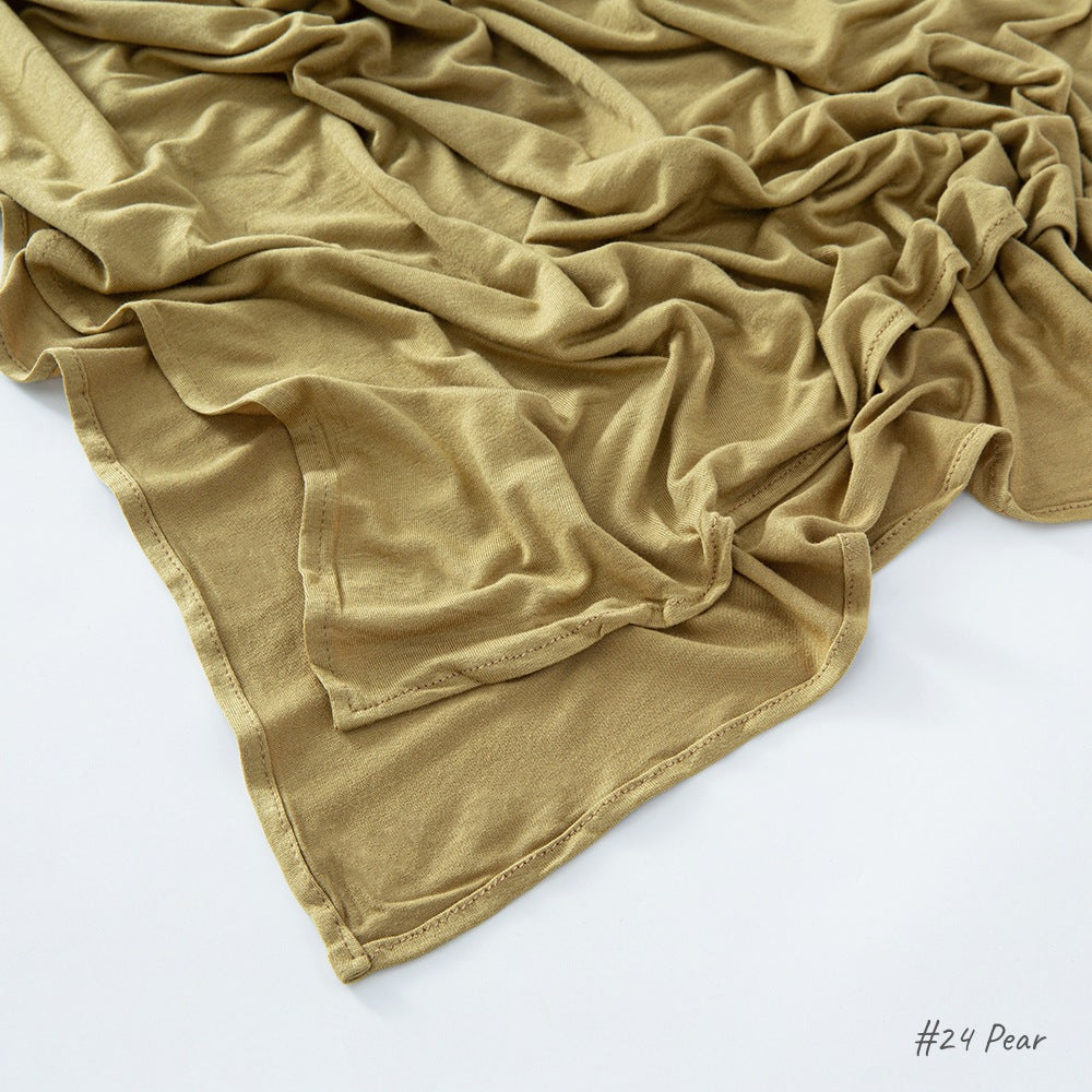 Malaysia Pure Color Modal Curling Mercerized Cotton Scarf