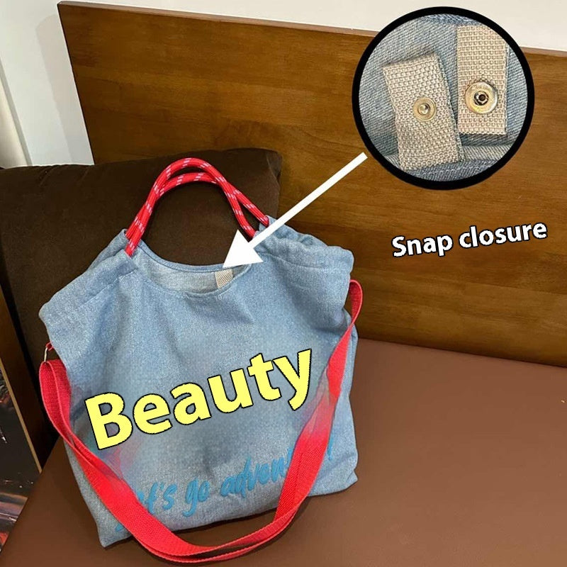 Artistic Simple Denim Crossbody Handbag