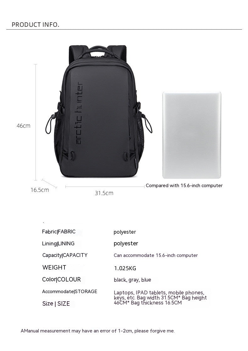 Large Capacity Men's Waterproof Daily Commuter Backpack