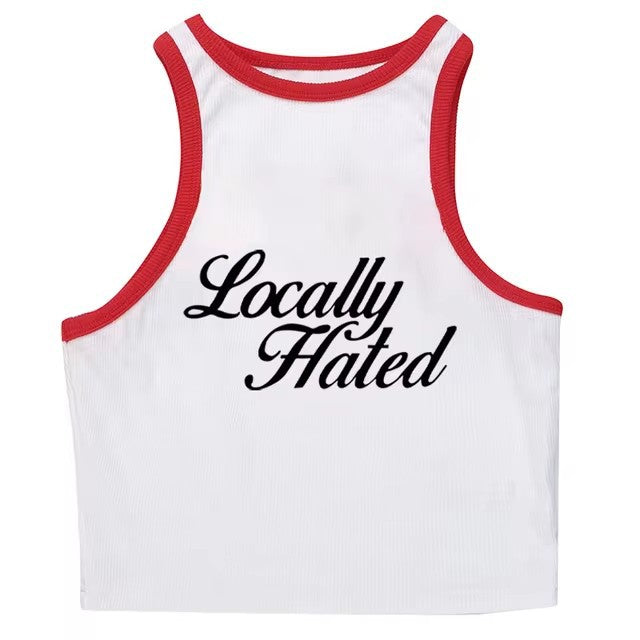 Hot Girl Letter Print Vest Sling Women