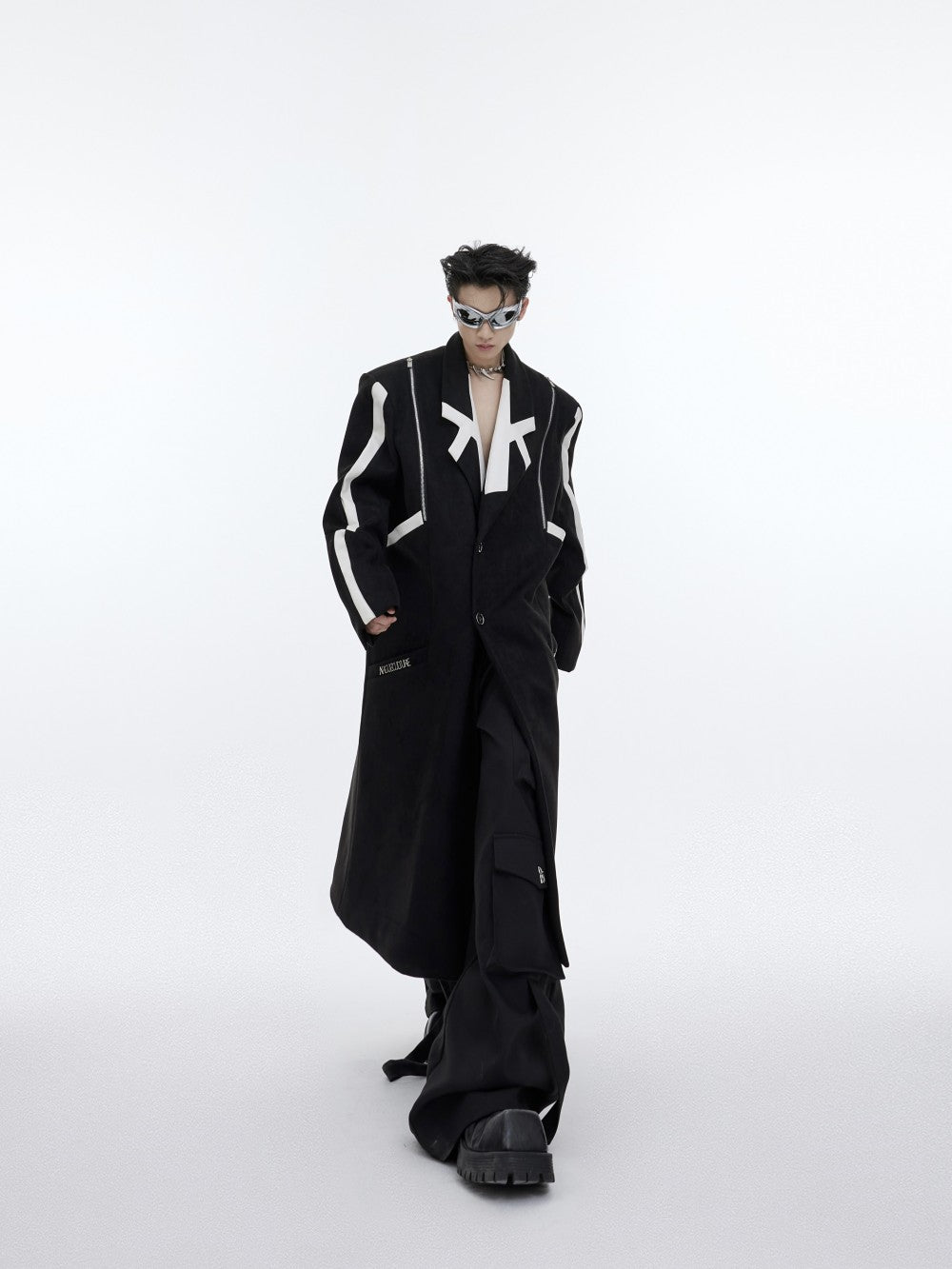 Metal Design Of Woolen Coat Jacket