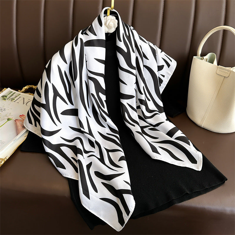 Womens Floral Color-Block Sun-Protective ShawlHijab
