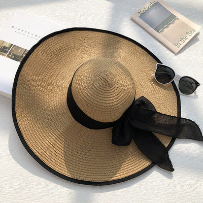 Women's Summer Beach Straw Hat With Big Brim