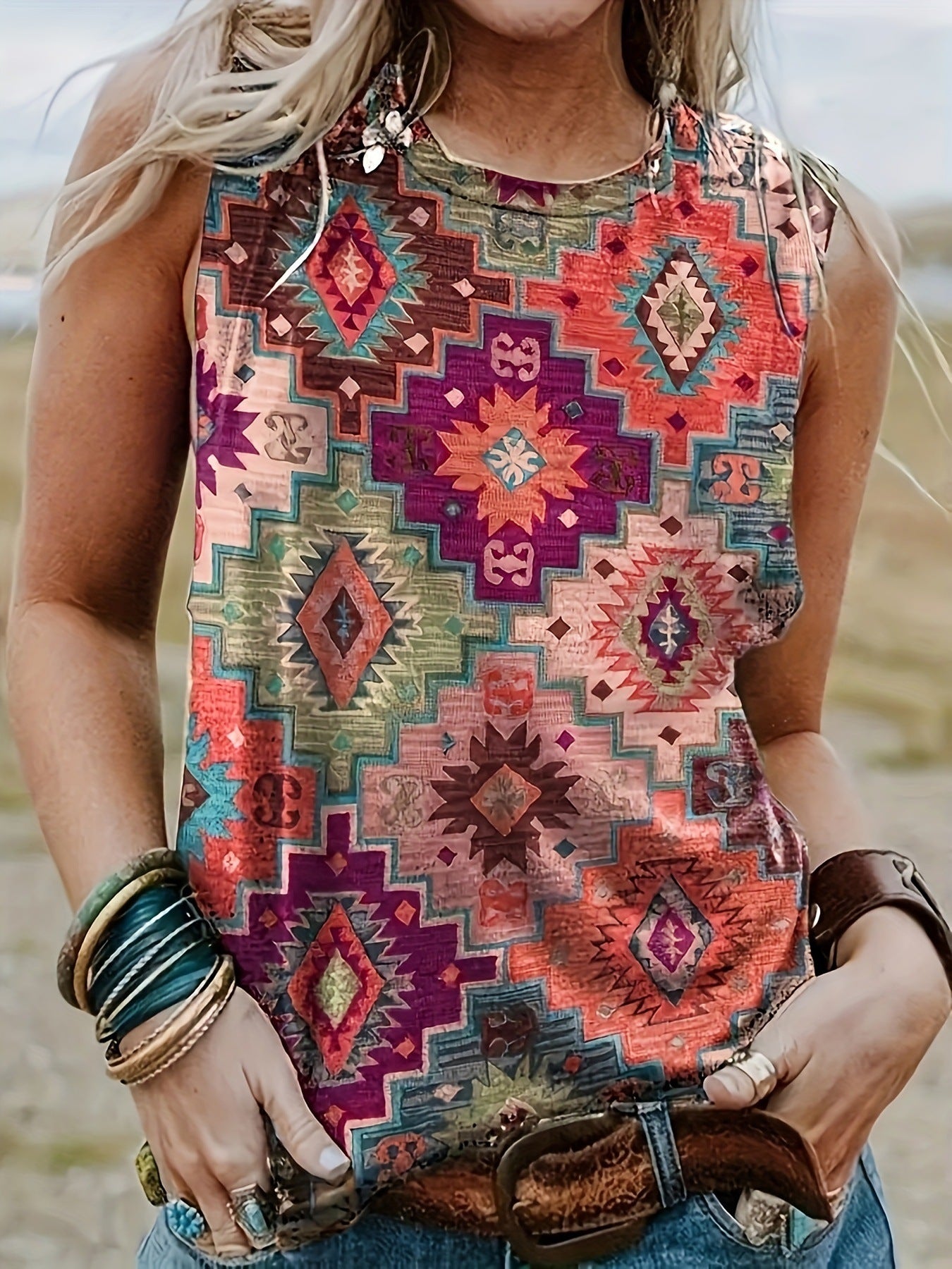 Women's Vest Women's Western Style Summer Digital