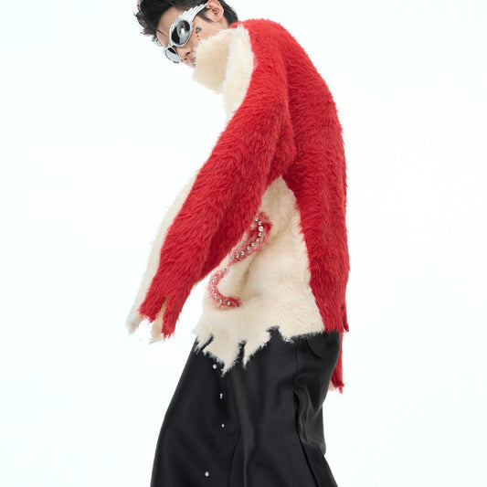 Year Of The Snake Perlebroderet Sweater Høj Hals