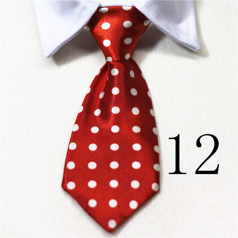 Cat And Dog Pet Fake Tie Solid Color Stripes